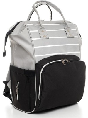 Ekrulin Anne Bebek Bakım Sırt Çantası Biberon Termoslu Sıvı Geçirmez Metal Puset Askı Aparatlı