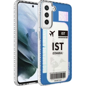 Galaxy S21 Fe Kılıf Airbag Kenarlı Renkli Desenli Elegans Silikon