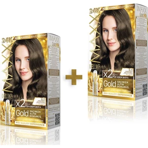 Maxx Deluxe 2'li Golden Beauty  6.11  Yoğun Koyu Küllü Kumral Set Boya