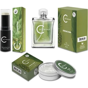Clé D'amour Cle D'amour Strong Man (Fougère/aromatik) Men - 3 Lü Erkek Parfüm Seti 100 ml - Vegan