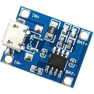 TP4056 Korumasız 1A Lipo - Li Ion Pil Şarj Devresi 3,7V Micro USB Girişli