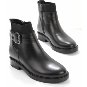 Siyah      Deri Kadın Bot & Bootie K02531206403