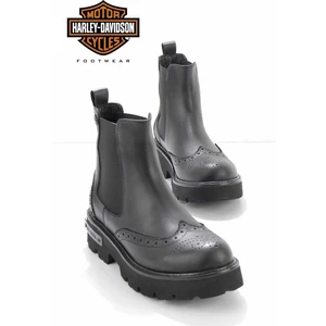 Harley Davidson Black Deri Kadın Bot & Bootie HD0777057203