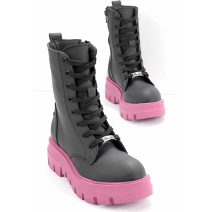 Mat Siyah Fuşya  Kadın Bot & Bootie K02538014409