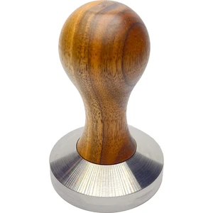 Ceviz Espresso Tamper Paslanmaz Taban