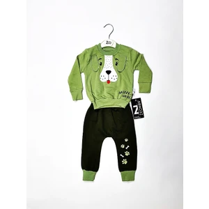 Butik Sosyetik Zeokids Köpek Baskılı Erkek Bebek Takım