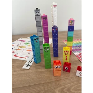 Gazi Kırtasiye Numberblocks 100 Parça Geçmeli Matematik Küpleri - Snapcubes / 0-10 Stickers ve 0-20 Maskot Stickers