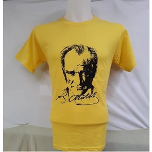 Çocuk Kısa Kol Atatürk Ayyıldız Baskılı 23 Nisan 29 Ekim 19 Mayıs  10 Kasım Gösteri Kostüm T-Shırt