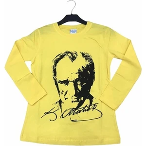 Nacar Çarşı Çocuk Uzun Kol Atatürk Baskılı 23 Nisan 29 Ekim 10 Kasım Gösteri Kostüm T-Shırt