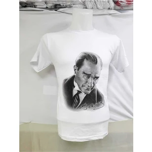 Çocuk Kısa Kol Atatürk Ayyıldız Baskılı 23 Nisan 29 Ekim 19 Mayıs  10 Kasım Gösteri Kostüm T-Shırt