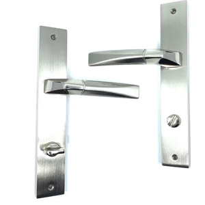 Istanbul Door Handles Kristal Aynalı Nikel Saten Kapı Kolu (Wc Sol)