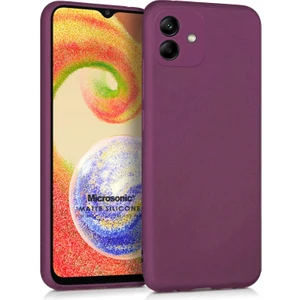 Matte Silicone Samsung Galaxy A04 Kılıf Mor