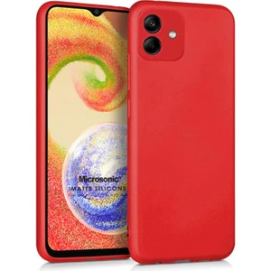 Matte Silicone Samsung Galaxy A04 Kılıf Kırmızı