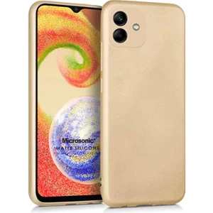 Matte Silicone Samsung Galaxy A04 Kılıf Gold