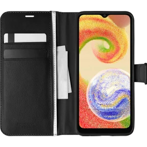 Samsung Galaxy A04 Kılıf Delux Leather Wallet Siyah
