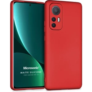 Matte Silicone Xiaomi Mi 12 Lite Kılıf Kırmızı