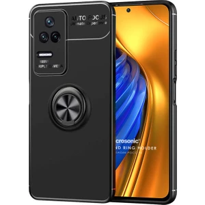Xiaomi Poco F4 Kılıf Kickstand Ring Holder Siyah