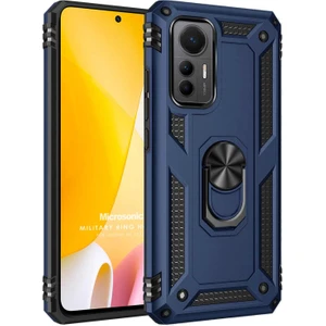 Xiaomi Mi 12 Lite Kılıf Military Ring Holder Lacivert