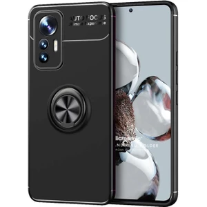 Xiaomi Mi 12T Pro Kılıf Kickstand Ring Holder Siyah