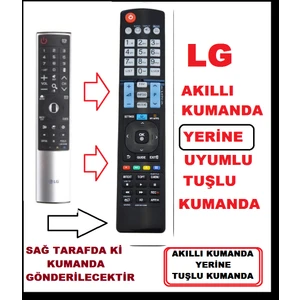 Ata Elektronik Lg Akıllı Kumanda AN-MR700  Lg LED Tv Sihirli Kumanda Yerine Tuşlu Model - Lg Sihirli Tüm Modeller ile Tam Uyumlu - Akıllı Tuşlu Model - Smart LCD LED Tv Televizyon Kumanda 930