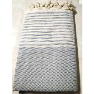 Pamuklu Kaymaz Hasır Dokuma Maxi Kolları Kapatan Koltuk Örtüsü (180X310)-A.MAVI