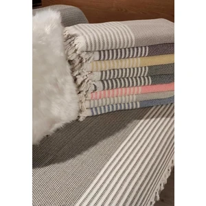 Pamuklu Kaymaz Hasır Dokuma Maxi Kolları Kapatan Koltuk Örtüsü (180X310)-SÜTLÜ Kahve