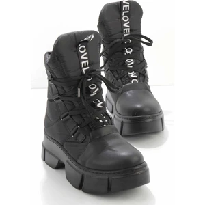 Siyah Paraşüt Kadın Bot & Bootie K02928040067