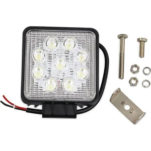 9 LED Kare (1 Adet) İş Makinesi Çalışma Lambası Off Road KALIN KASALI