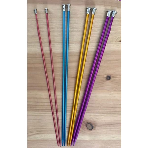 TıkTık AL Kısa Renkli Örgü Şiş Seti Titanyum 25 cm  ( 2,5-3-3,5-4 ) No 4 Adet Çocuk Şişi