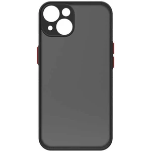 Case 4U iPhone 14 Kılıf Kamera Korumalı Mat Renkli Buzlu Hux Silikon Siyah