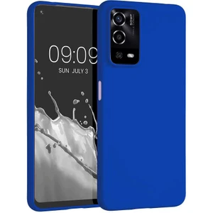 Case 4U Oppo A55 4G Kılıf Klasik Mat Renkli Yumuşak Premier Silikon Saks Mavi