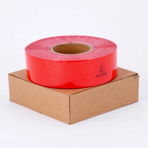 Tüvtürk Onaylı Reflektör Fosforlu Şerit Bant Kırmızı 50 Metre