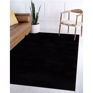 Valery Home Comfort Puffy Peluş Halı Siyah Saçaksız