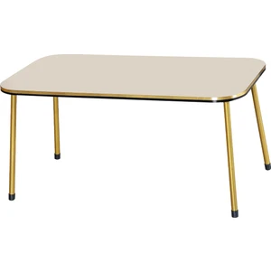 Gold Falez Orta Sehpa Krem Metal Ayak Kr Çift Gold