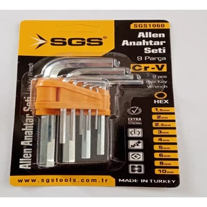abnturk Sağlam 9 Parça Allen Anahtar Seti