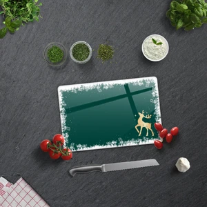 Cam Kesme Tahtası - Cam Kesme Tablası | Yeni Yıl Kar Çerçeveli |