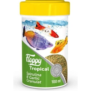 Floopy Tropical Spirulina Garlic Sarımsaklı Yem 100ML / 45GR.