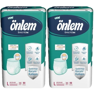 Önlem Yetişkin Emici Külot Bezi Büyük Boy ( Large ) 30 Adet X 2 'Li Paket