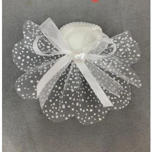 Elit Nikah Şekerleri 50 Adet Istiridyeli Kalpli Hediyelik Magnet