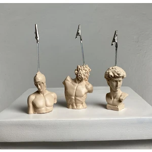Oasis Decoration Krem Rengi Laocoon, Ares ve David Heykel Not Tutucu 3'lü Set