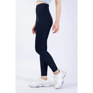 The Step Sports Spocket Kadın Lacivert Cepli Yüksek Bel Toparlayıcı, Yoga Tayt 25"