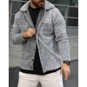 Peluş Gömlek -Gri-