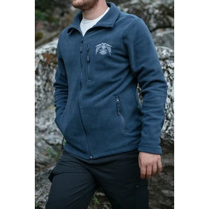 Huğlu Outdoor Kartal Figürlü Indigo Polar Hırka