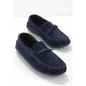 Lacivert Süet Leather Erkek Loafer Ayakkabı E01549000102