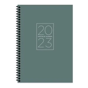 KESKİN COLOR 2023 AJANDA 17x24 HAFTALIK SPİRALLİ YEŞİL 830622