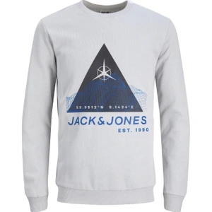 Jack & Jones Erkek Bisiklet Yaka Baskılı Sweatshirt 12220583