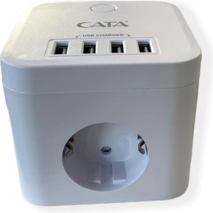 Ct 3002 Rubik Akım Korumalı 3'lü Grup Priz 4 Usb 1,5 Mt