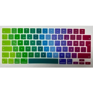 Macbook Pro 14.2 İnç A2442 / A2779 / A992 / A2918 / A3112 / A3185 / A3401  Klavye koruma gökkuşağı