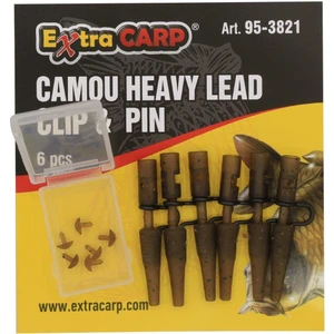 Extra Carp Camou Heavy Lead Clip & Pin 6'lı
