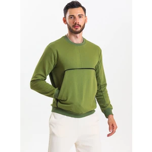 Haki Kanguru Cepli Sweatshirt